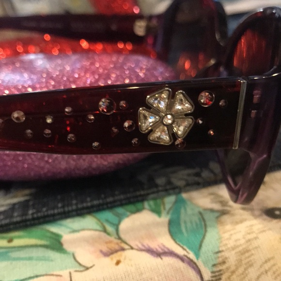 Crystal Solvari Polarized Sunglasses Swarovski Crystals - Picture 4 of 7